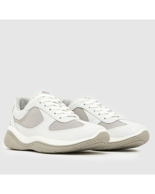Steve Madden White Prevale Trainers for men