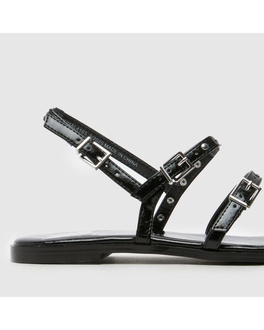Schuh Black Talmon Studded Strappy Sandals