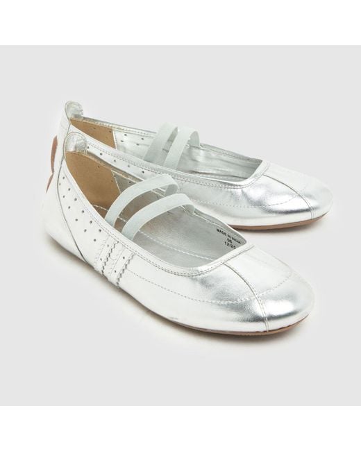 Schuh White Marlo Leather Sneakerina Trainers