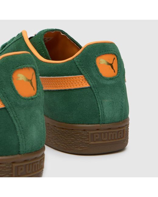 PUMA Green Suede Terrace Trainers In for men