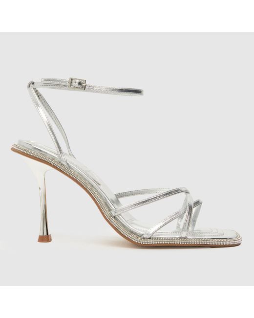 Schuh White Women's Summer Embellished High Heel Sandals