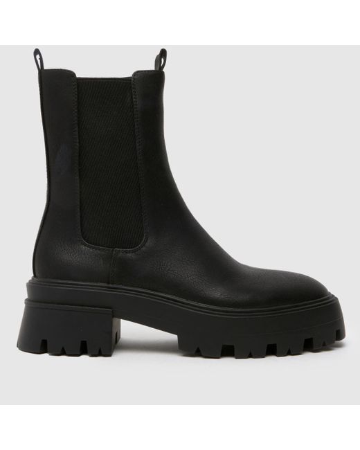 Schuh Black Addilyn Chunky Chelsea Boots