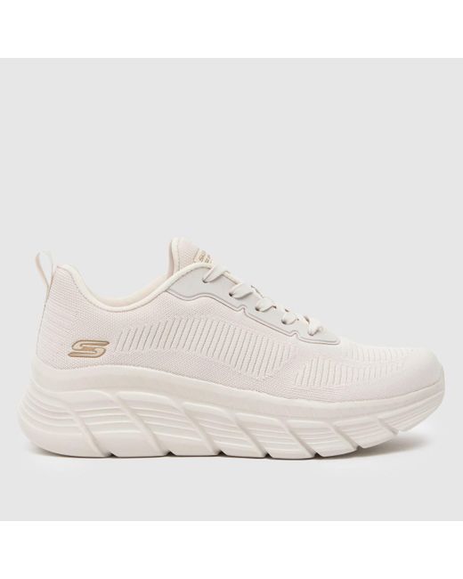 Skechers White Bobs Sport B Flex Hi Flying Hi Trainers
