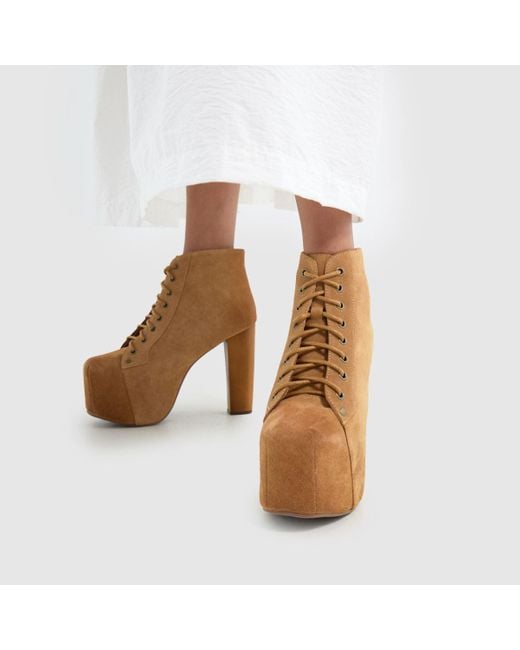 Jeffrey Campbell Brown Lita Platform Boots