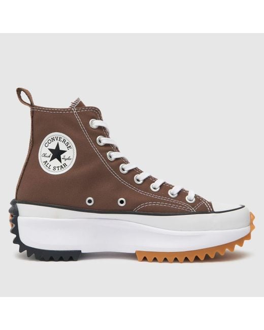 Converse Brown Run Star Hike Trainers In