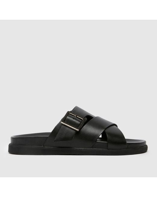 Schuh Black Summit Footbed Sandals for men
