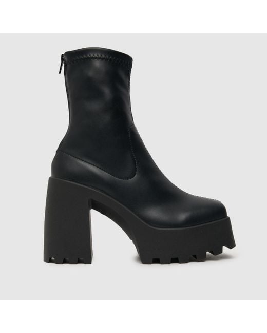 Schuh Black Women's Alvise Sock Platform Boots