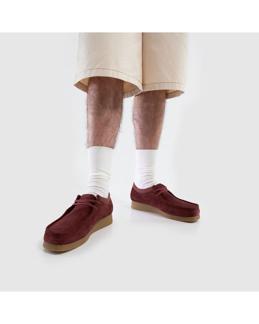 Clarks Red Wallabee Evo Shoes for men