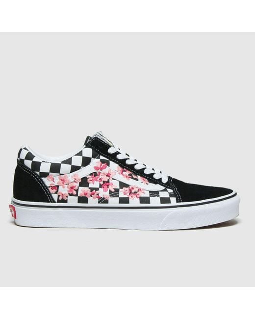 Vans Multicolor Old Skool Cherry Blossom Trainers In White & Pink