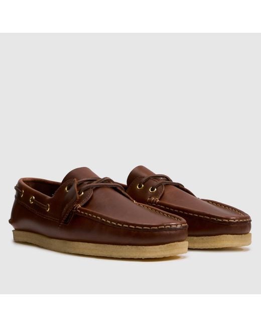 Clarks Brown Godney Boat Shoes for men