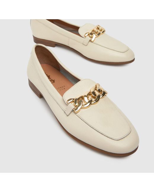 Schuh Natural Lyon Chain Leather Loafer Flat Shoes In