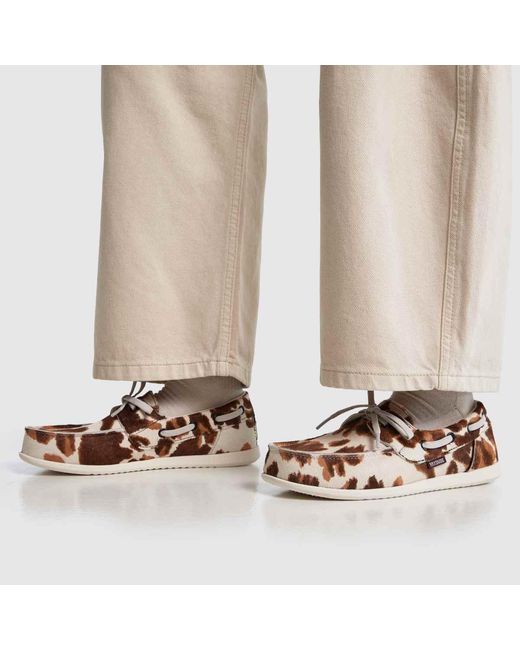 HeyDude Brown Harbor Breeze Lo Trainers