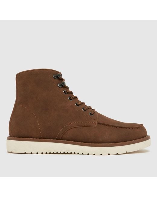 Schuh Brown Dayne Sole Moc Boots for men
