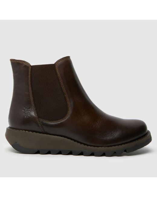 Fly London Brown Salv Chelsea Boots In