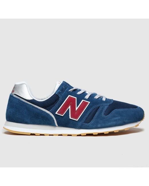 New Balance Suede 373 Trainers in Navy 