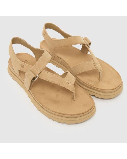 Ugg Natural Goldengaze Toe Post Sandals