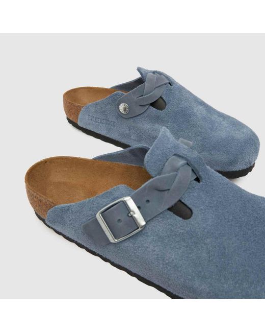 Birkenstock Blue Boston Braided Clog Sandals In