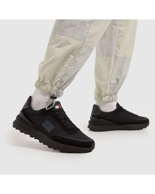 Tommy Hilfiger Black Technical Runner Trainers In for men
