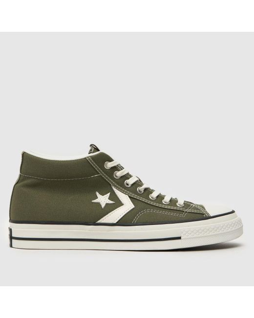 Converse Green Star Player 76 Mid Trainers In for men