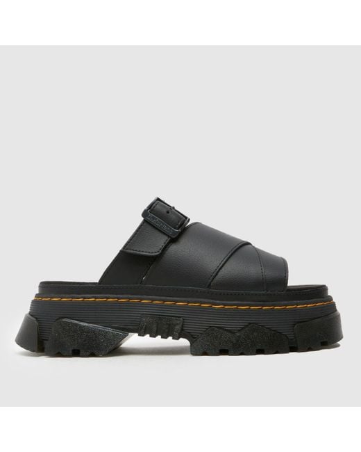 Dr. Martens Black Mattison Slide Sandals