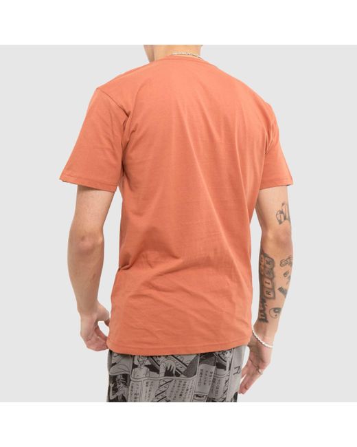 Vans Orange Left Chest Logo T-shirt In for men