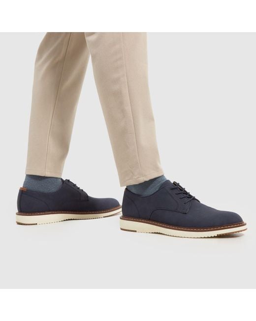 Schuh Blue Pippin White Sole Derby Shoes for men