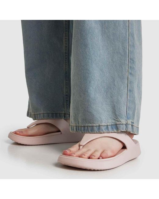 CROCSTM Pink Getaway Triangle Flip Sandals