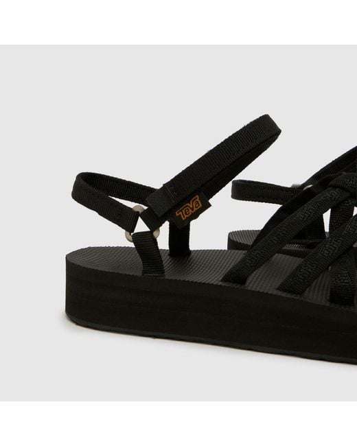 Teva Black Midform Kena Slim Sandals