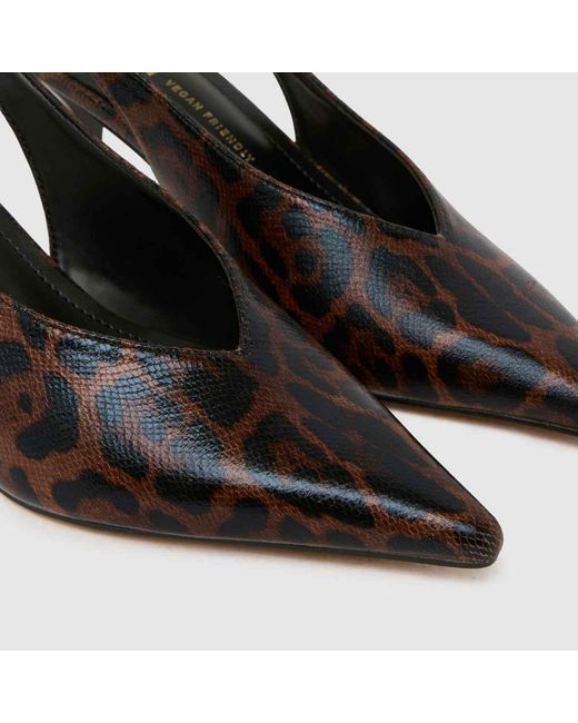 Schuh Brown Sage Buckle Slingback Court High Heels