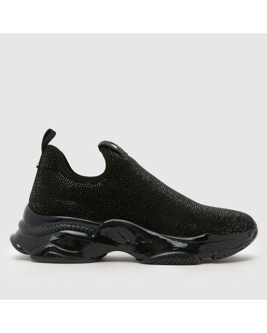 Steve Madden Black Mythical Bling Trainers