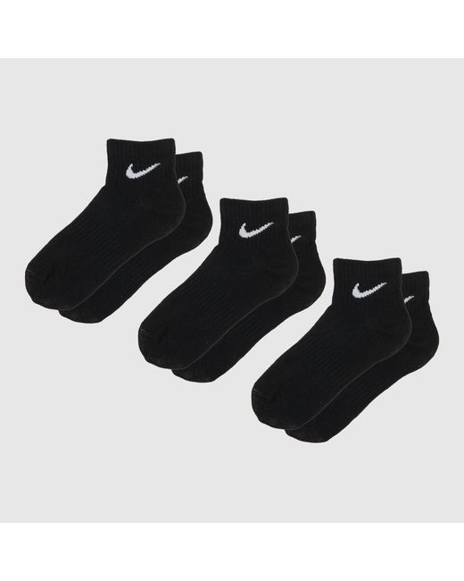 Nike Black Ankle Socks 3 Pack