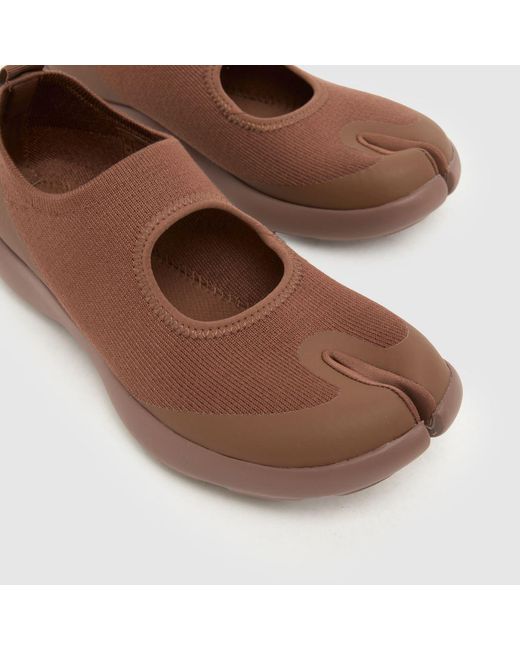 Tabi Brown Trainer Flats