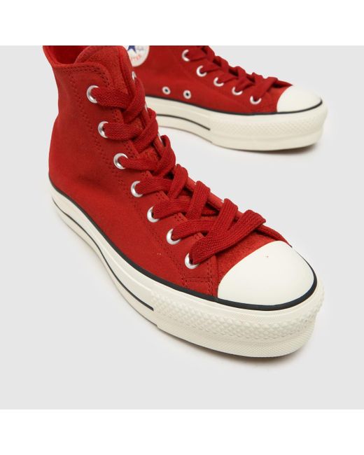 Schuh red cheap converse