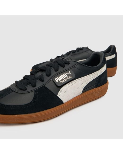 PUMA Blue Palermo Leather Trainers In for men