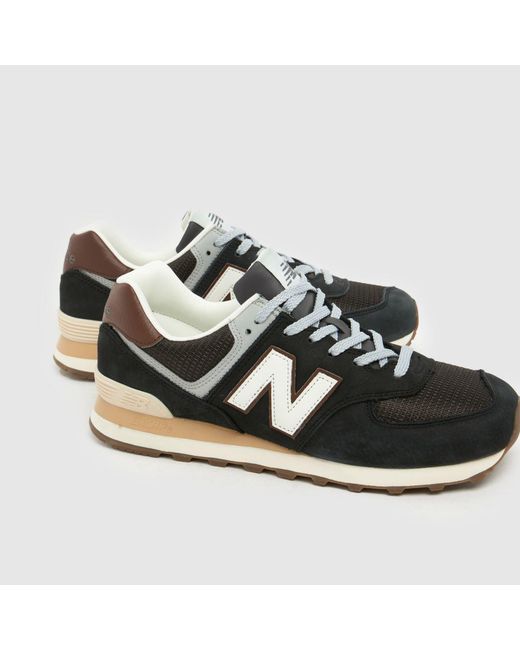 New Balance Black 574 Trainers for men