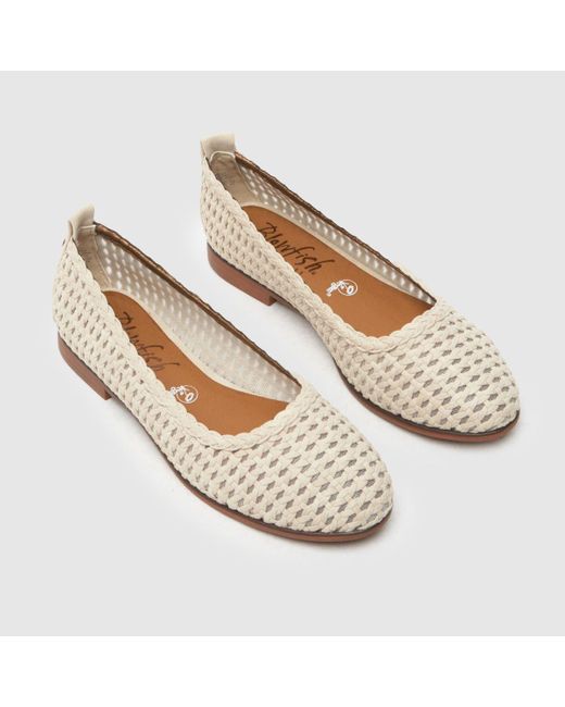 Blowfish Natural Bardot Woven Ballerina Flats