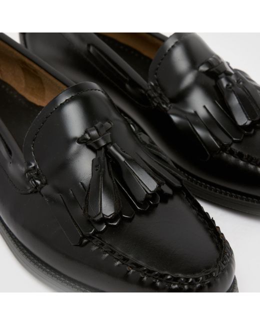 G.H.BASS Black Weejuns Esther Kiltie Loafer Flats