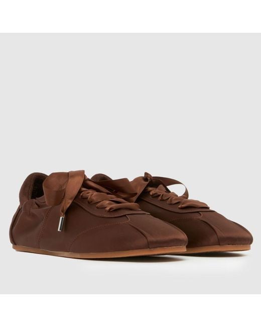 Steve Madden Brown Artiste Ballet Trainers