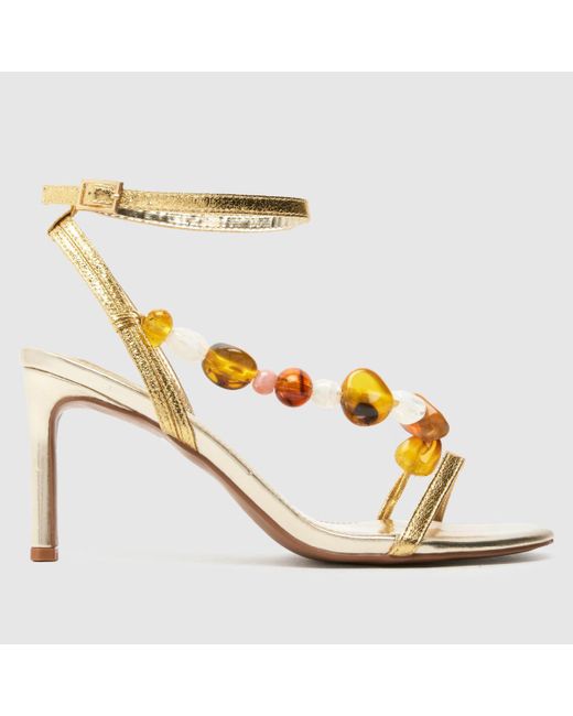 Schuh Metallic Suzette Beaded High Heels
