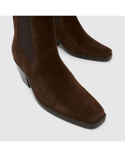 Schuh Brown Bess Suede Western Boots