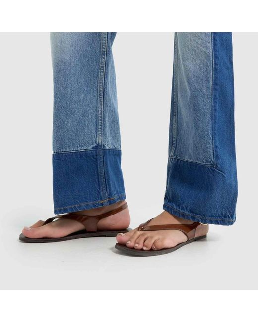 Schuh Brown Townsend Leather Toe Post Sandals
