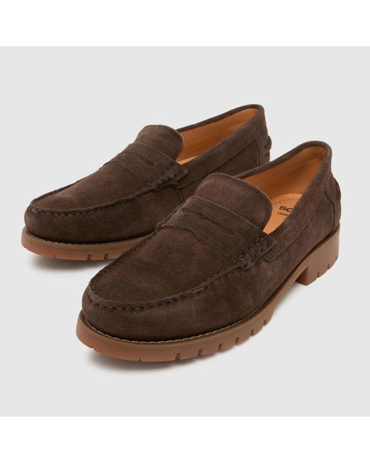 Schuh Brown Rayden Suede Loafer Shoes for men