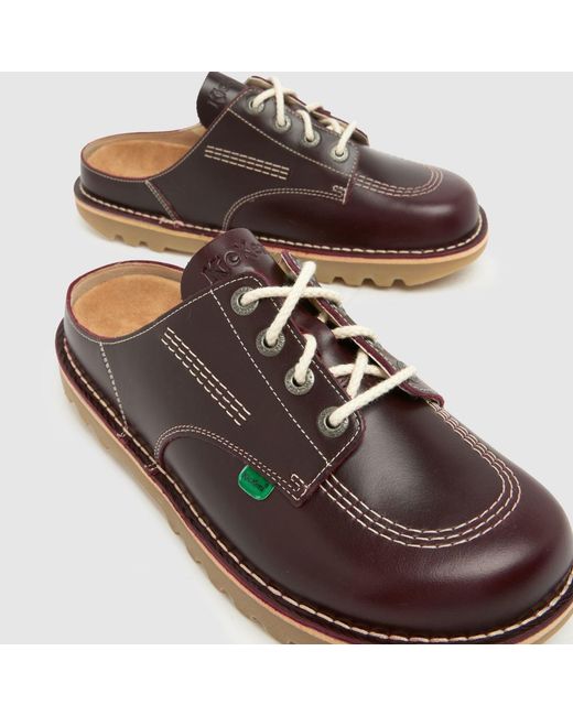 Kickers Classics Brown Kick Mule Shoes for men