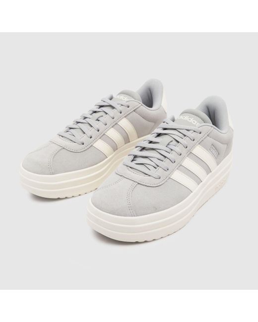 Adidas White Vl Court Bold Trainers In