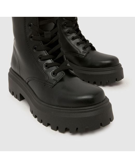 Schuh Black Angel Chunky Lace Up Boots