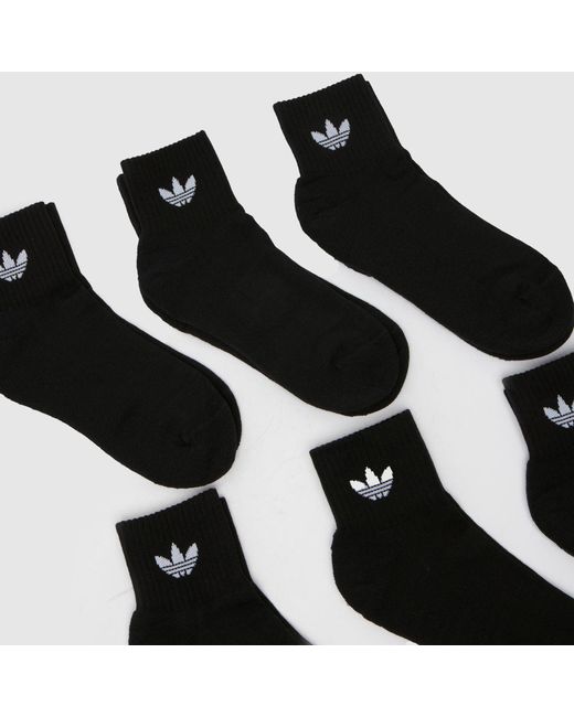 Adidas Black Originals Mid Ankle Socks 6 Pack