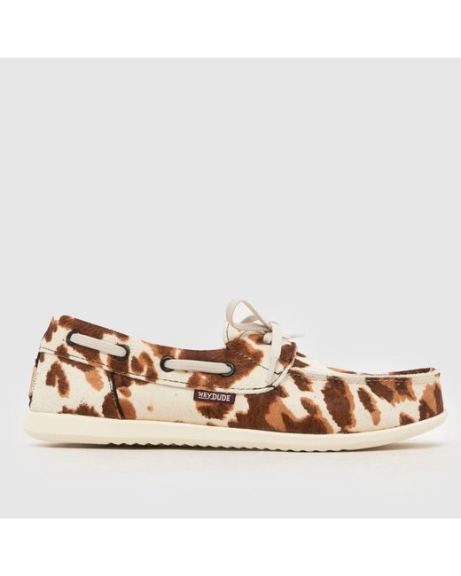 HeyDude Brown Harbor Breeze Lo Trainers