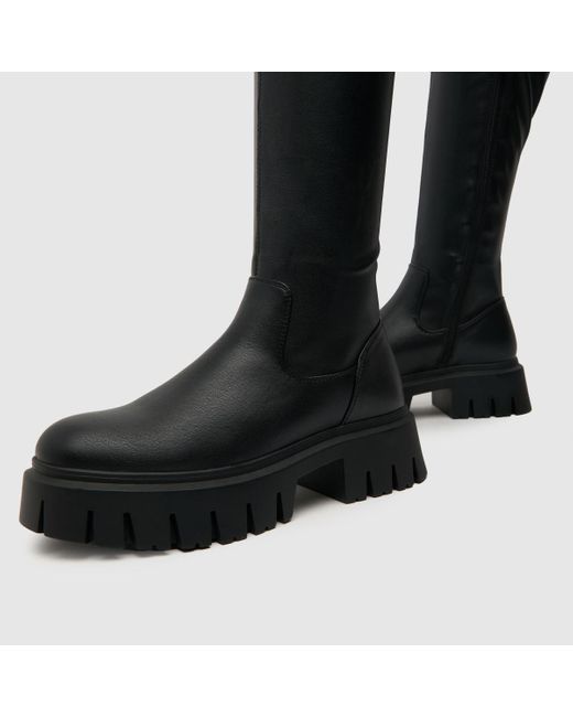 Schuh Black Ladies Danica Stretch Knee Boots