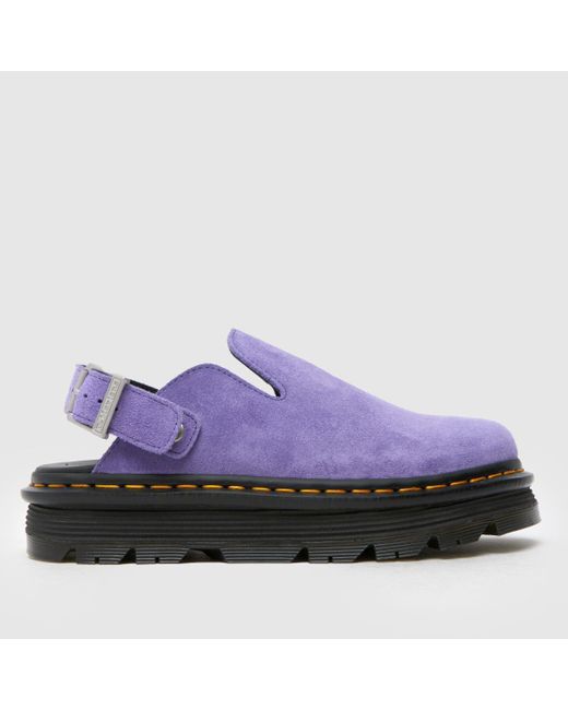 Dr. Martens Purple Zebzag Mule Sandals