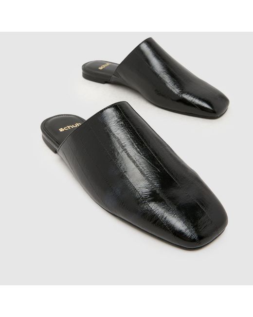 Schuh Black Latina Backless Flat Flats